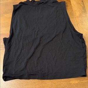 Black Sleeveless Mock Neck Women's Top